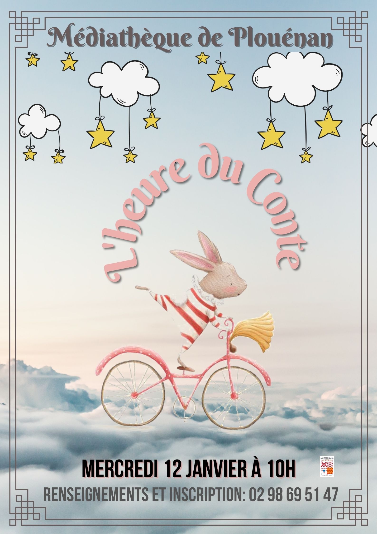 affiche l'heure du conte, animation à Plouénan