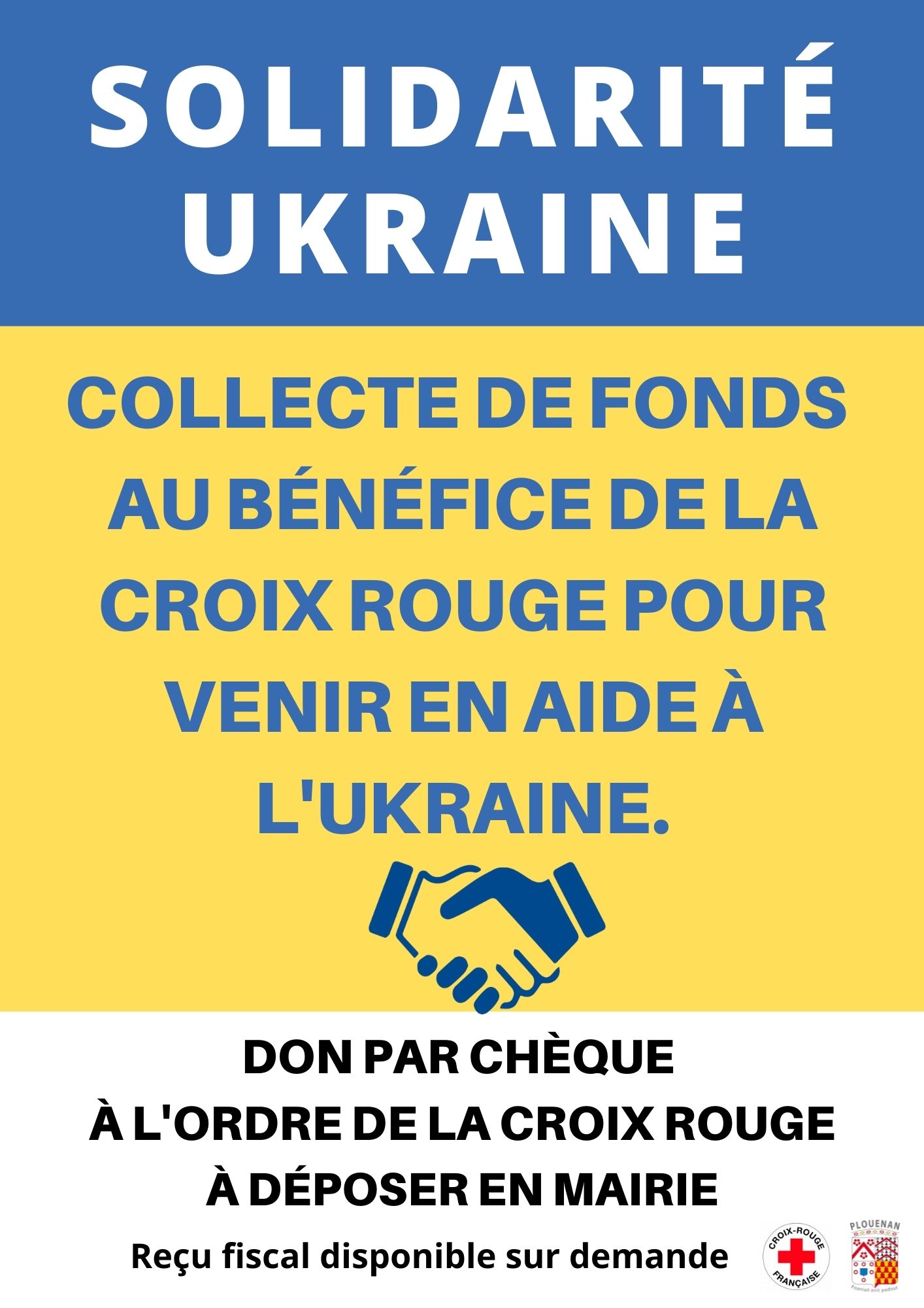 Affiche collecte de fonds Ukraine