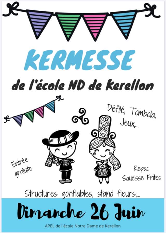 affiche kermesse Notre Dame de Kerellon 26 Juin