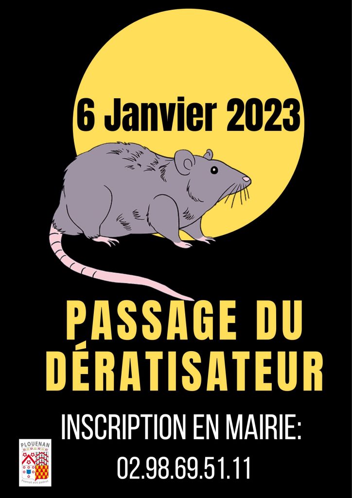 passage du dératisateur le 6 janvier 2023